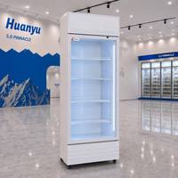 Refrigerador Vertical de Bebidas con Puerta de Vidrio para Supermercados, Personalizable con Logotipo, Refrigerador Comercial para Exhibición de Bebidas