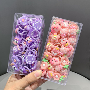 Anneau de pouce pour enfants avec motif d'<span class=keywords><strong>animaux</strong></span> de dessin animé, cordon élastique pour cheveux, n'abîme pas les cheveux du bébé - Product Image 4