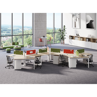 Tables de poste de travail de compartiment de séparation de quantité commerciale 3 6 personnes bureau