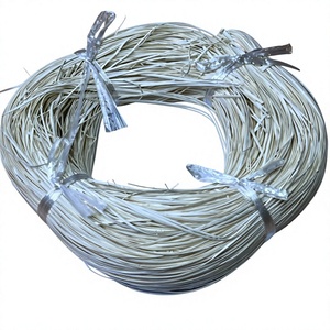 Ratán de 2mm y 2.5mm para Tejer Cestas, Ratán Natural Blanqueado, Ratán Plano, Piel de Ratán, Material de Hilo de Ratán - Product Image 1