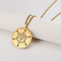 Collier pendentif Abracadabra Myshape Abraxas, magie cabalistique, amulette occulte, esotérique, bijoux en acier inoxydable, surnaturel