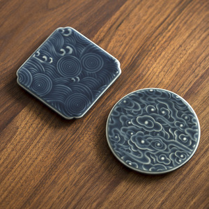 Guanlan Auspicious Cloud Teacup Coaster Porcelain Anti Scalding Mat For Kung Fu <b>Tea</b> Ceremony Ceramic <b>Tea</b> <b>Set</b> Saucers - Product Image 4