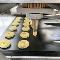 Mini machine de dépôt de biscuits automatiques, lot de 2, ronds et industriels, pour la fabrication de mini biscuit