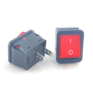 KCD4 2 Pin 2 Pozisyonlu Işıklı Kırmızı Rocker Anahtarı 15A 250V Küçük Boy ON/OFF Plastik Tekne Anahtarı Ev Aletleri için - Product Image 2