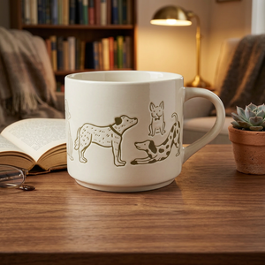 Nouvelles tasses en céramique de porcelaine au design original, peintes à la main, motif chat et chien, cadeau créatif, compatibles micro-ondes et lave-vaisselle, pour le camping - Product Image 4