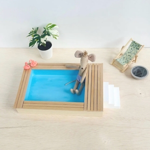 <span class=keywords><strong>Maison</strong></span> <span class=keywords><strong>de</strong></span> poupée miniature en bois pour <span class=keywords><strong>piscine</strong></span> 1/12 - Product Image 2