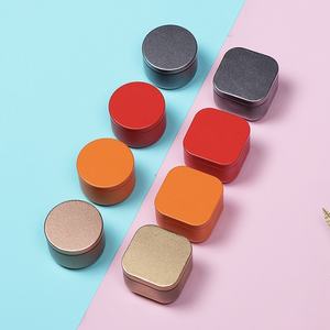 Portacandele in <span class=keywords><strong>Latta</strong></span> Quadrato Mini da 2oz, Stile Europeo, Tinta Unita Stampata, Senza Giunture - Product Image 5