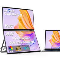 Monitor Dual InnoView de 15.6 Pulgadas Full HD |   Plegable y Ajustable |   USB-C para Uso con Múltiples Dispositivos