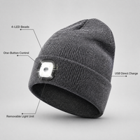 Lámpara de Camping al por Mayor, Súper Brillante, con Modo de Alarma Intermitente, 4 LED, Portátil, Recargable por USB, con Clasificación IP65, Nueva Lámpara para Sombrero