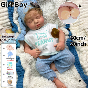 Bambole Reborn Realistiche con Tonalità di Pelle e Acconciature Personalizzate, Anatomicamente Corrette, per Bambine/Bambini, 20 Pollici, Loulou con Capelli Ricci/Lisci - Product Image 2