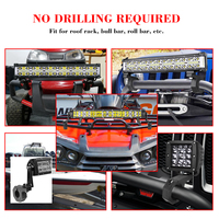 4 supports et 1/1.5/1.75/2 Inserts 12V Led Light Bar Round Cage Bar Tube Clamp