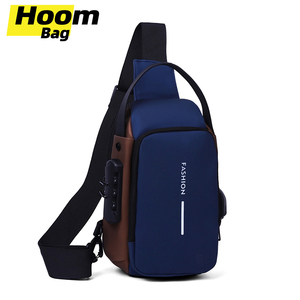 Bolsa Transversal Masculina Multifuncional Antifurto de Grande Capacidade para Esportes ao Ar Livre com USB - Product Image 1
