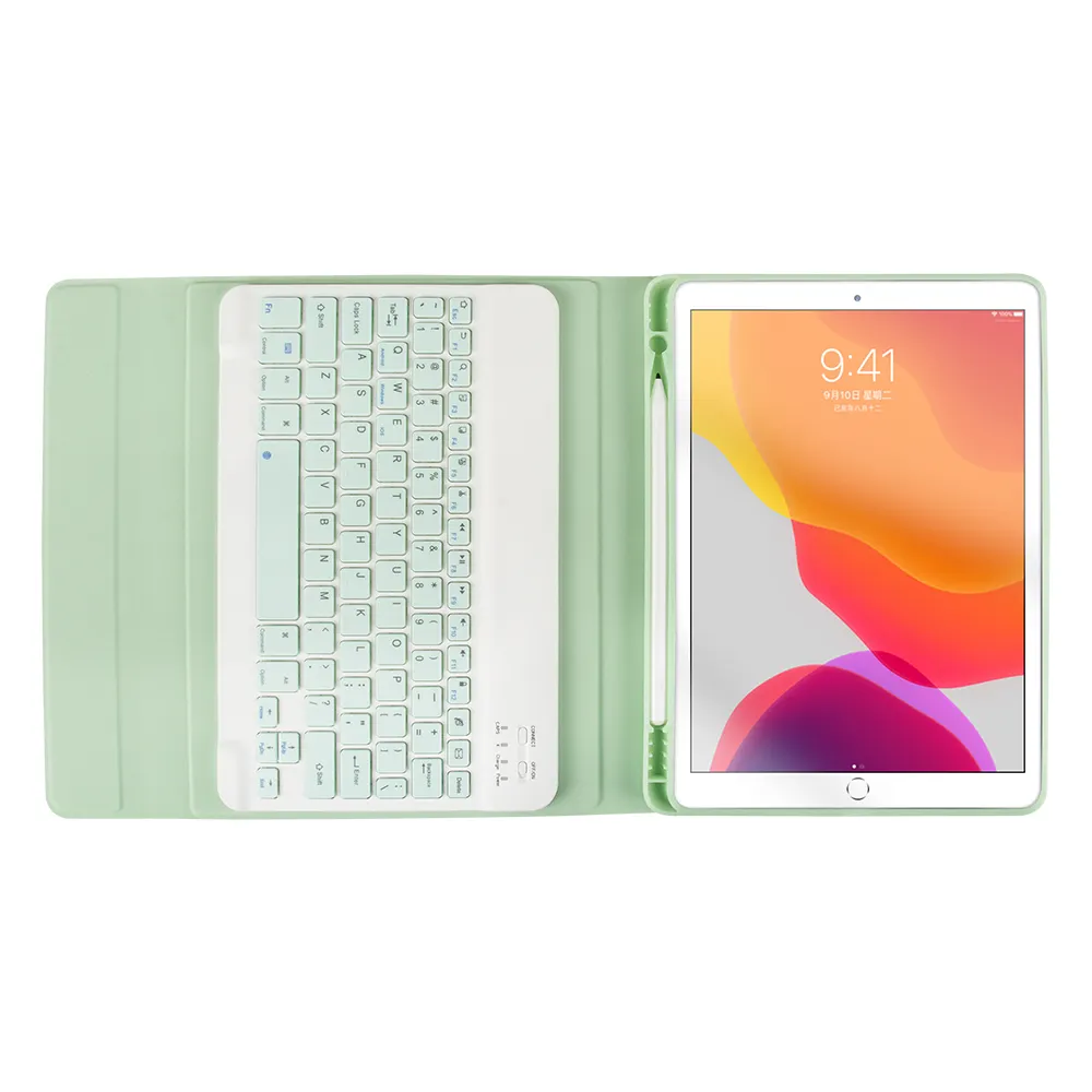 Colorful Keyboard Case For Ipad 10.2 2021 2020 2019 For Ipad 9 7 8th Generation Pink Keyboard