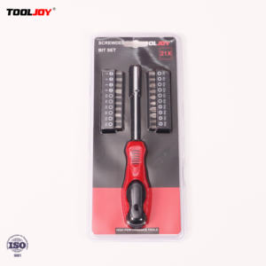 Набор из 21 отверточного бита с магнитным держателем, биты из стали S2, комбинированный набор, портативный набор с эргономичной ручкой для домашнего ремонта - Product Image 3