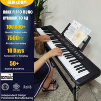 Clavier électronique 61 touches BD680, piano électronique en plastique pour étudiants, touches standard, piles AA, pratique à domicile, voyage, portable, micro
