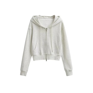 Felpe con cappuccio tagliate personalizzate donna Pullover in pile di cotone bianco da donna felpa con cappuccio da donna - Product Image 4