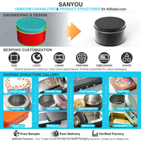 Boîte en métal ronde personnalisée de qualité alimentaire avec fenêtre pour l'emballage de gâteaux et de bonbons - Boîte à biscuits métallique de luxe
