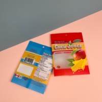 Sachet alimentaire mat scellé au dos en PET/PE avec fenêtre transparente et trou de suspension, imprimé sur mesure pour aliments pour animaux, croustilles, sucre