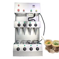 Machine électrique commerciale de tasse de thé de biscuit Baker Machine comestible de tasse de café pour la production des tasses de gaufre