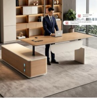 Vente flash, prix d'usine, table de direction classique de taille personnalisée, mobilier commercial, bureau de direction