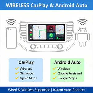 Lecteur DVD de voiture Android 15 sans fil CarPlay SL32 9 pouces, Octa Core, 4G, WIFI, BT, <span class=keywords><strong>GPS</strong></span>, Écran multimédia, Radio de voiture DSP - Product Image 4