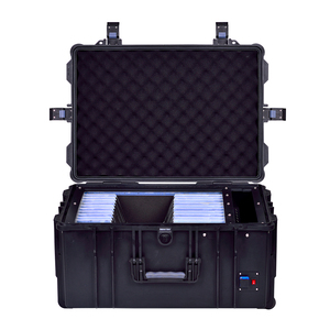 <span class=keywords><strong>Moyeu</strong></span> USB-C FineDEE C2-12C 32.5W avec poignée coulissante et roues pour 12 appareils de type C Chromebook et ordinateur portable - Product Image 1