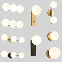 Lampe murale LED moderne et élégante à plusieurs têtes pour chambre à coucher et décoration d'escalier d'hôtel 220V
