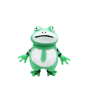 可爱短腿和长腿青蛙玩具拉伸青蛙身材儿童和成人减压挤压减压感觉玩具