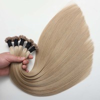 Extensions de cheveux à kératine plate épaisse, pointe en U, nano, I-Tip, 100% cheveux humains, vente en gros, cheveux russes Remy