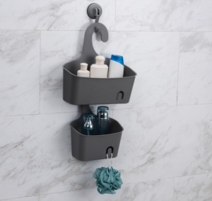 Panier suspendu simple gris ardoise ou blanc en PP durable avec crochet pour porte d'armoire de <span class=keywords><strong>cuisine</strong></span> – Système de <span class=keywords><strong>rangement</strong></span> léger - Product Image 6