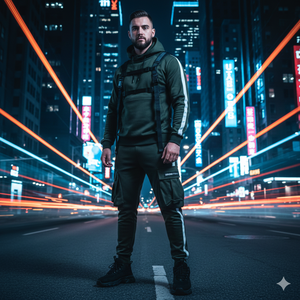 Sudaderas con Capucha Casuales de Invierno Personalizadas, 100% Algodón, Pantalones Deportivos Holgados para Hombre, Secado Rápido, Ropa Urbana, Logotipo con Impresión Puff - Product Image 6