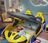 Vente en gros de lits voiture pour tout-petits lit pour enfants meubles de dessin animé pour ensemble de chambre à coucher pour enfants