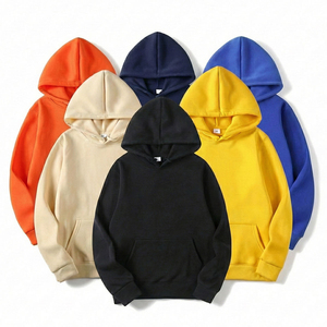 ดรอปชิปปิ้ง ขายส่ง เสื้อฮู้ดดี้ผ้าฝ้ายโพลีเอสเตอร์ราคาถูก กางเกงขายาว แขนยาว แบบเรียบๆ สั่งทำได้ ไซส์ใหญ่ ยูนิเซ็กซ์ กางเกงวอร์มและเสื้อฮู้ดดี้ - Product Image 1