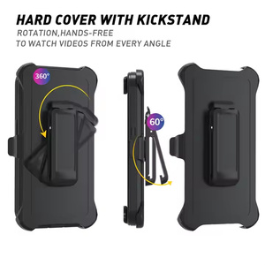 Kickstand Belt Clip Defender Case <span class=keywords><strong>para</strong></span> iPhone 17 16 15 14 13 11 Pro Max <span class=keywords><strong>PC</strong></span> + TPU Armor a prueba de golpes Coque Fundas <span class=keywords><strong>Para</strong></span> Protection - Product Image 2