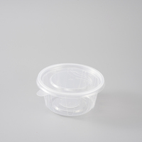 Bols à emporter ronds en plastique transparent empilables avec couvercles, origine Shandong. Fabriqué en matériau PP écologique, sans danger pour l'utilisation alimentaire des bébés.