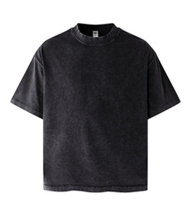 Camiseta de algodón puro cómoda de manga corta <span class=keywords><strong>con</strong></span> dobladillo acanalado <span class=keywords><strong>y</strong></span> efecto lavado vintage para hombre <span class=keywords><strong>y</strong></span> mujer, estilo urbano - Product Image 3