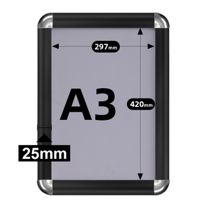 CYDISPLAY - Marco Plegable Portátil de Aluminio para Pósteres de 11x17 Pulgadas (A3), con Carga Frontal de 30x40 cm - Product Image 2