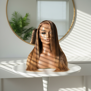 ผมแท้เวียดนามแบบดับเบิ้ลดรอว์น 13x4 สำหรับ<span class=keywords><strong>ผู้หญิง</strong></span>ผิวสีดำ ผมตรงยาวแบบโบนสเตรท  พร้อมเชือกผูกผมด้านหน้า  สี 4/27 ขายส่ง - Product Image 1