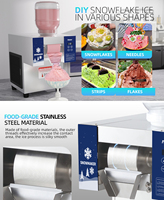 Naixer Vente hawaïenne de poudre de cône de neige flocon de crème glacée Rasoir Bingsu Roller Machine Portable Snow Ice Crame Machine