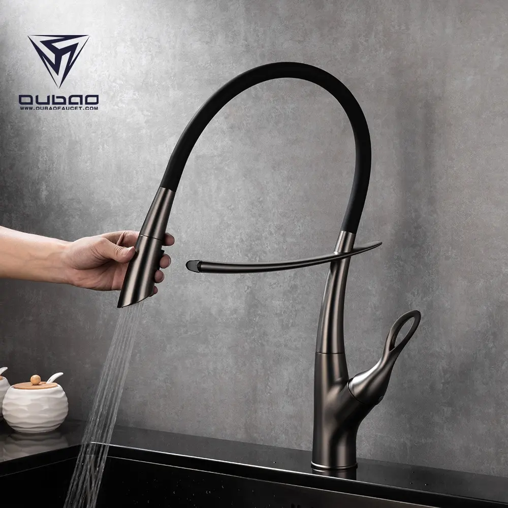 Good Quality UK Style Standard Long Neck Touch Sense Silicone Hose Kitchen Faucet