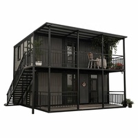 Maison Conteneur Moderne à Deux Étages, Maison Modulaire Préfabriquée de Luxe pour Résidence Personnelle, Café, Hôtel, Étanche et Personnalisable
