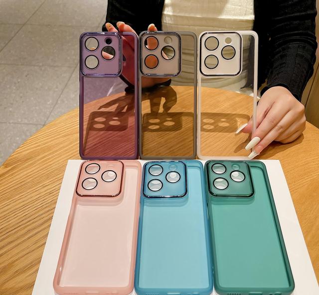 Colored Transparent Phone case for Motorola EDGE 50 60 G15 G05 G35 Clear Camera Lens Protective Soft TPU Cover