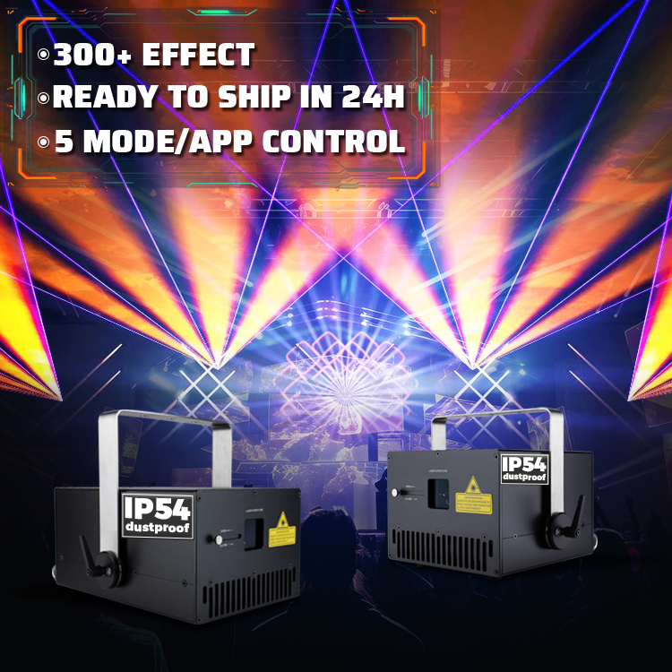 High Power 5W 6W 8W 10W 15W 20W Multi Full Color Animated ILDA Pangolin FB4 DJ Stage Bar Laser Show Equipment Lighting System