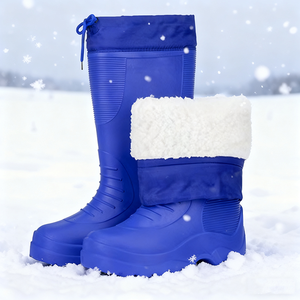 Bottes <span class=keywords><strong>de</strong></span> <span class=keywords><strong>pluie</strong></span> unisexes en EVA avec manchette réglable en PU et cordon <span class=keywords><strong>de</strong></span> serrage légères et imperméables pour toutes les saisons Bottes Wellington - Product Image 4