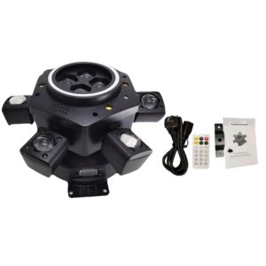 Lampu Panggung <span class=keywords><strong>Laser</strong></span> Disko Bee Eye 4 in 1 <span class=keywords><strong>Mini</strong></span> Moving Head 6 Arm Putih & Emas Berkualitas Tinggi dengan Strobe <span class=keywords><strong>Light</strong></span> - Product Image 5