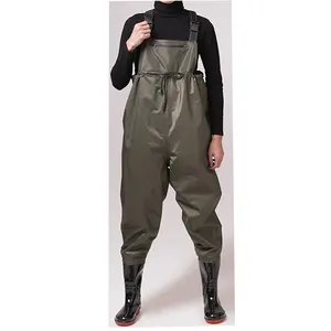 Trampolieri petto con stivali per uomo e donna, Nylon/PVC leggero pesca Wader con stivali appendiabiti