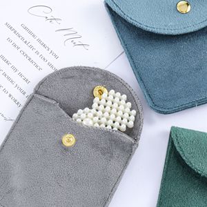Portable Multiple Color Microfiber Jewelry Packaging Bag <b>Envelope</b> Flap Jewelry Pouch Velvet Travel Jewelry Earrings Pouch - Product Image 2