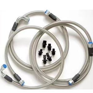 ชุดท่อระบายความร้อนเกียร์ Haofa สำหรับ Dodge Ram 96-02 Cummins 47RE ท่อโลหะสีเงินพร้อมข้อต่อ - Product Image 1