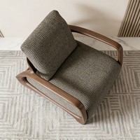 Nouvelle chaise décontractée en noyer noir de style chinois, avec accoudoirs, esthétique Dynastie Ming et Dynastie Song, pour mobilier de maison