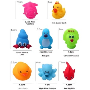 Juguetes de Baño Flotantes con Sonido para Niños en Edad Preescolar, Juguetes de Goma con Forma de Animales para el Baño, para Niños Pequeños - Product Image 4